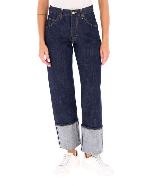 Jeans con risvolto