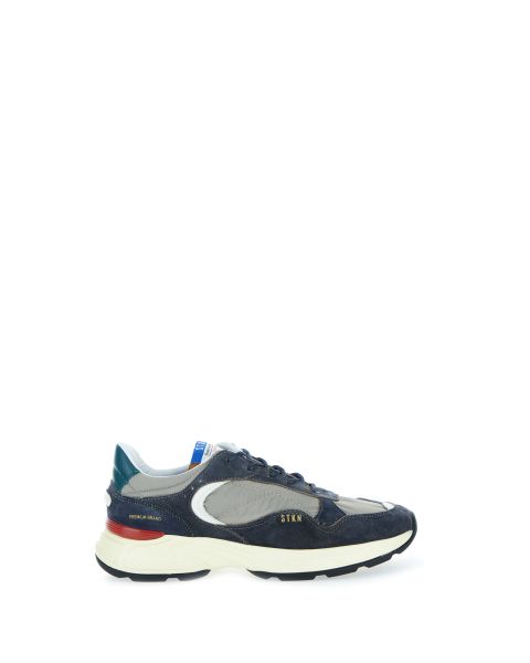 Sneakers inserti pelle scamosciata
