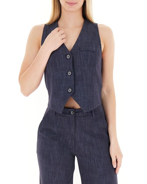 Gilet misto viscosa