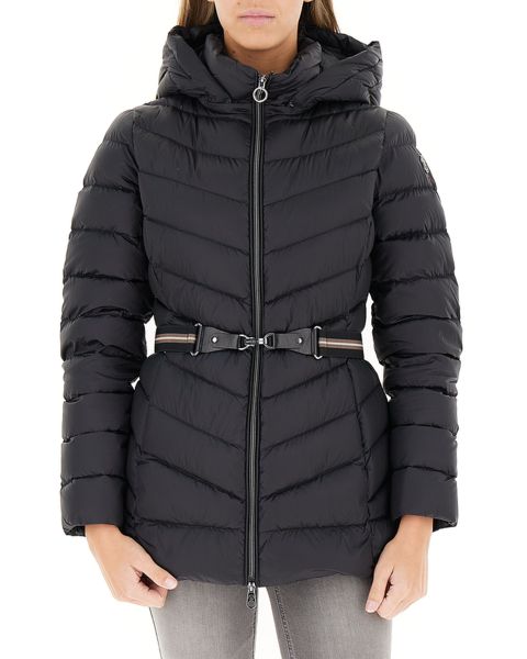 Piumino con cintura