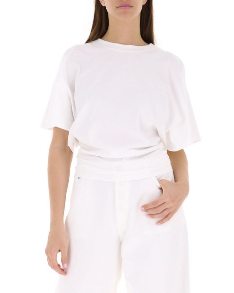 T-shirt con drappeggio