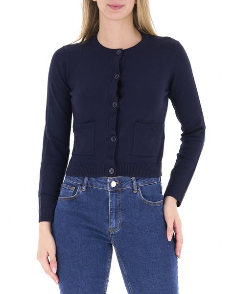 Cardigan girocollo