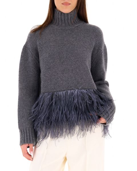 Maglione con piume