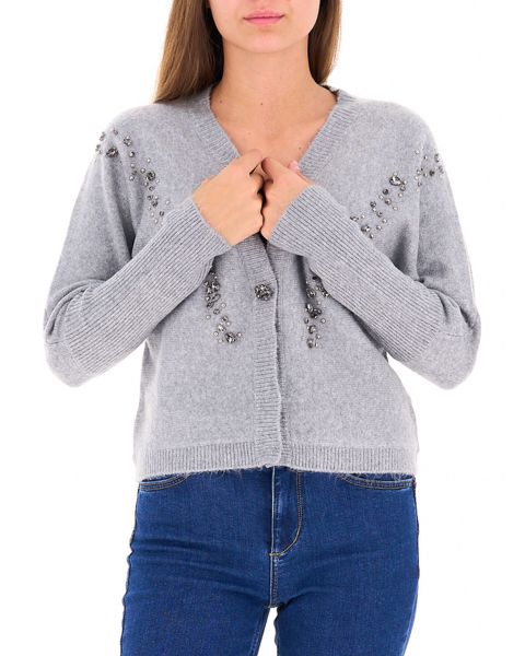 Cardigan con strass