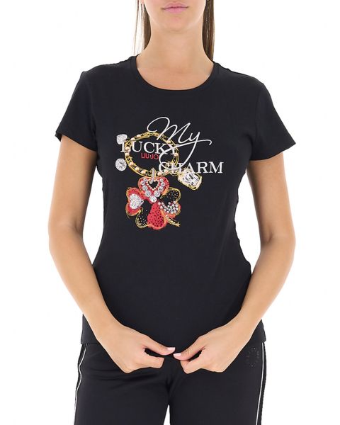 T-shirt con strass