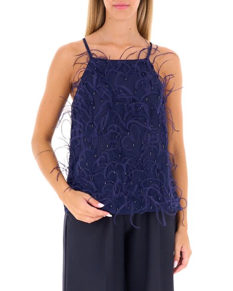 Top con piume