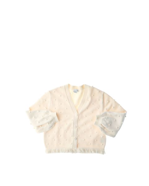 Cardigan con lavorazione