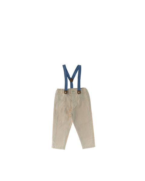 Pantalone con bretelle