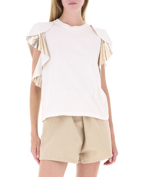 T-shirt con volants