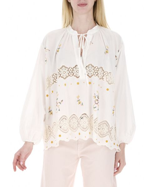 Blusa con inserti