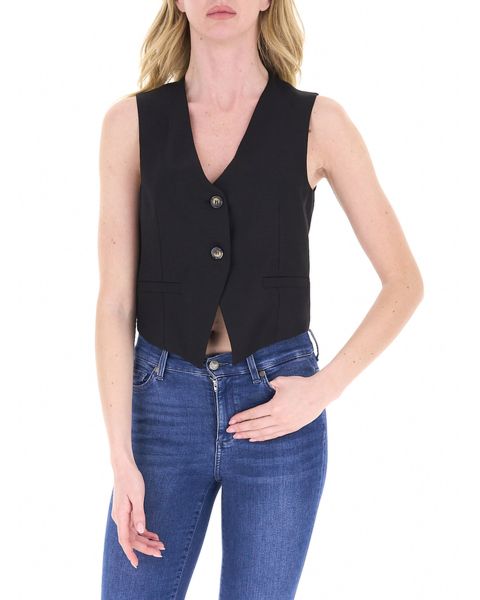Gilet misto lino