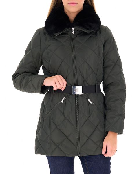 Piumino con cintura