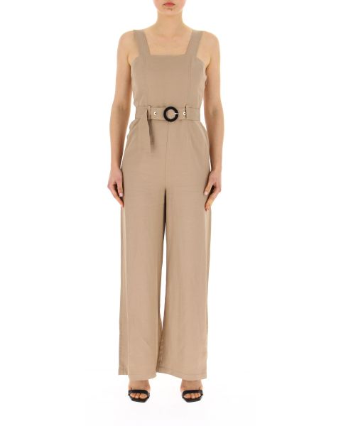 Jumpsuit in lino-viscosa
