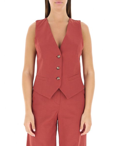 Gilet misto lino