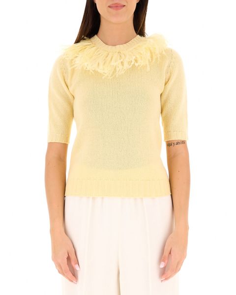 Maglione con piume