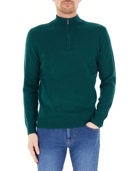 Lupetto lana mezza zip