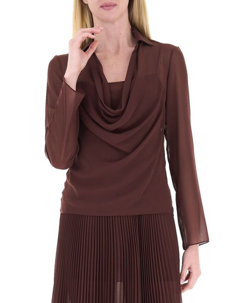 Blusa con drappeggio