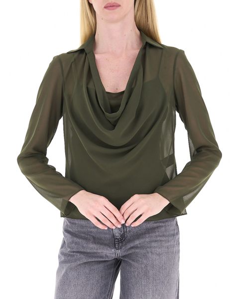 Blusa con drappeggio
