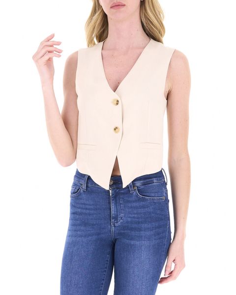 Gilet misto lino