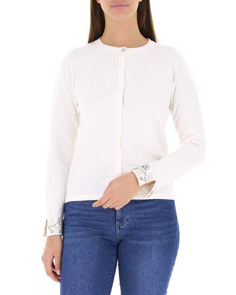 Cardigan con strass