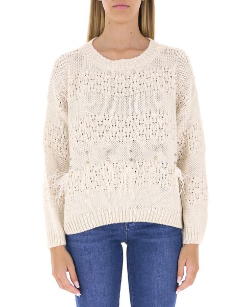 Maglione con piume