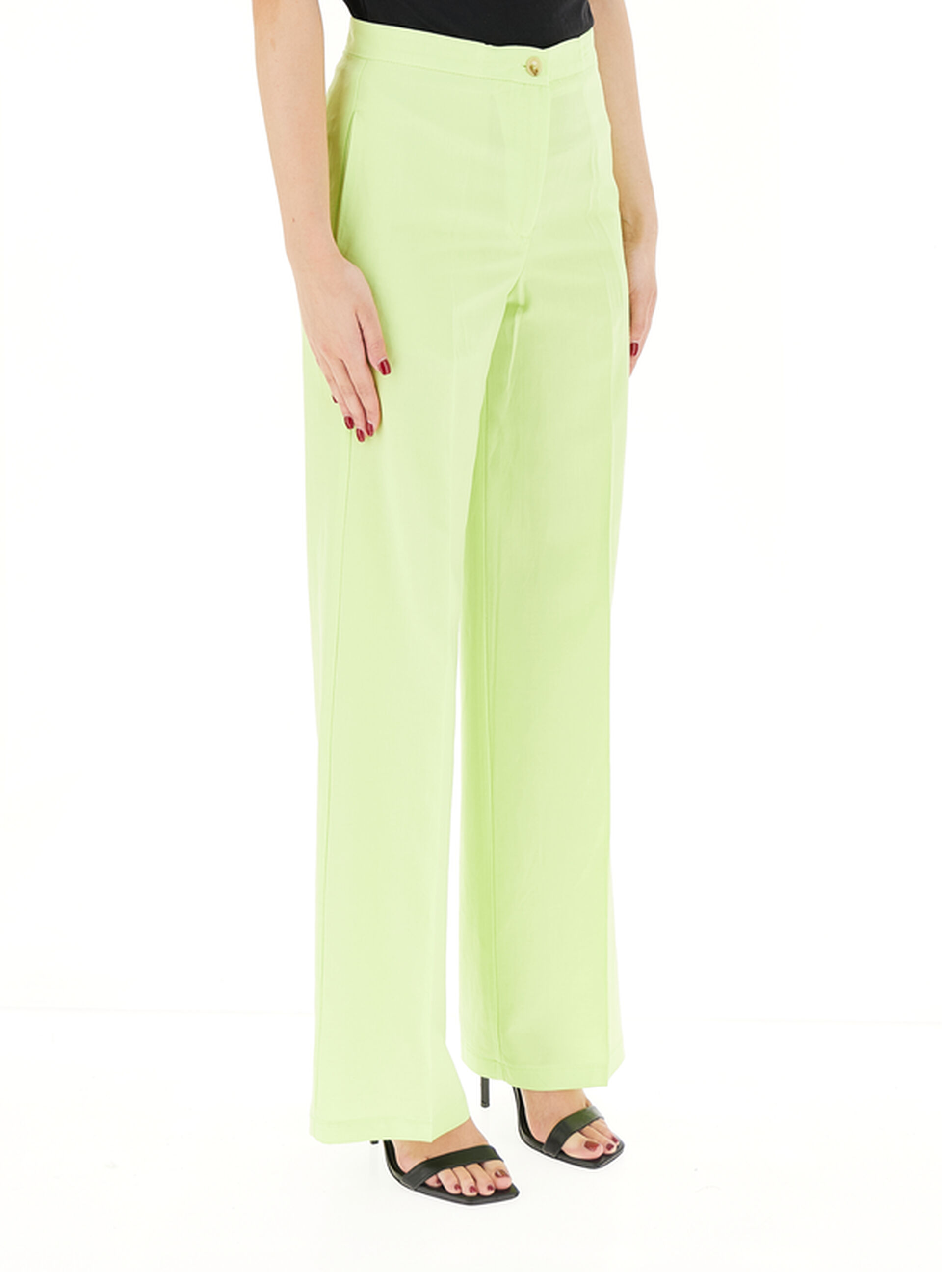 VICOLO Pantalone misto viscosa DONNA 34231_TB1562_ACIDO Sorelle