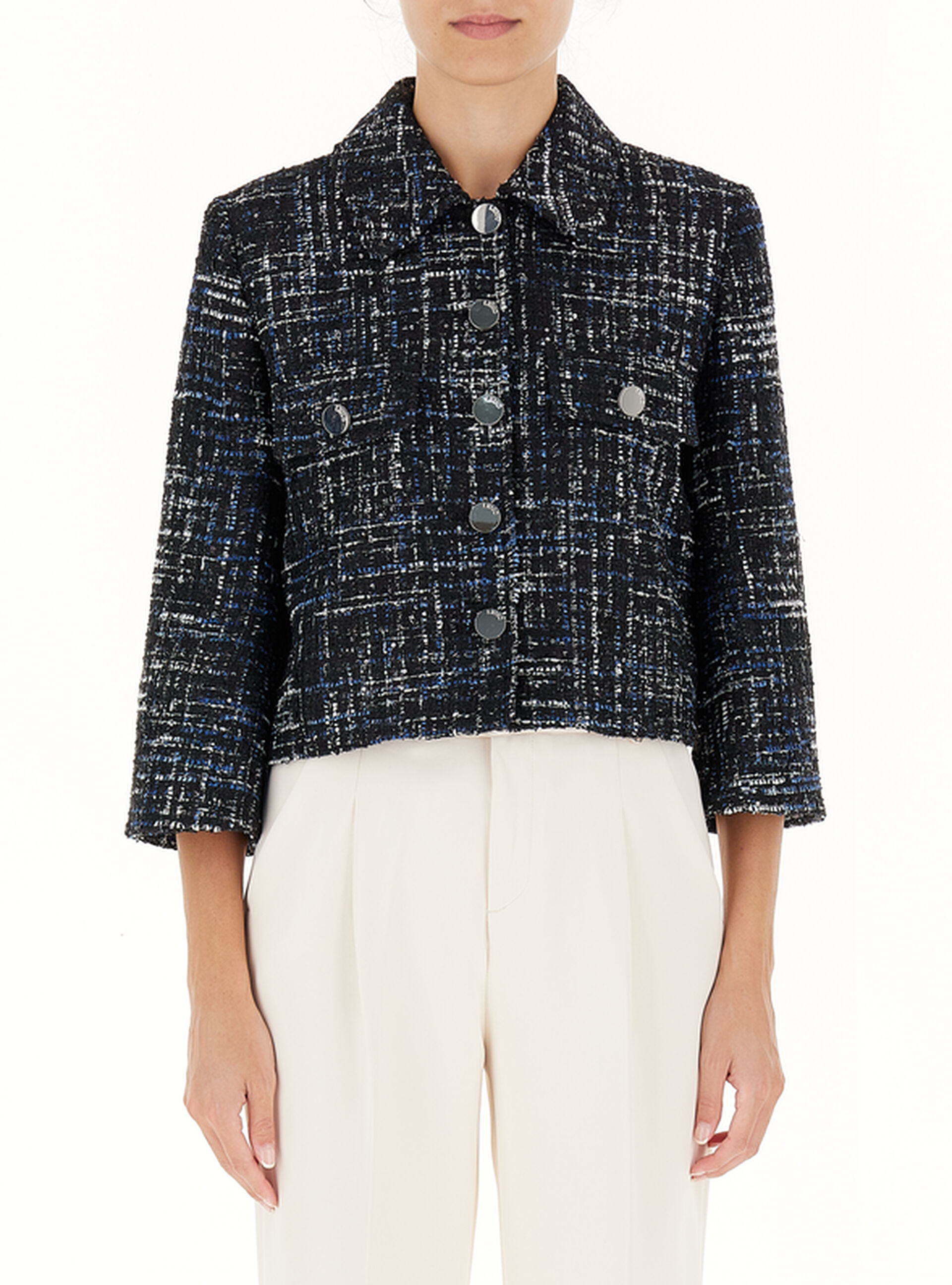 LIU JEANS Giacca in bouclè DONNA 33854_WF4478_T1040_N9697