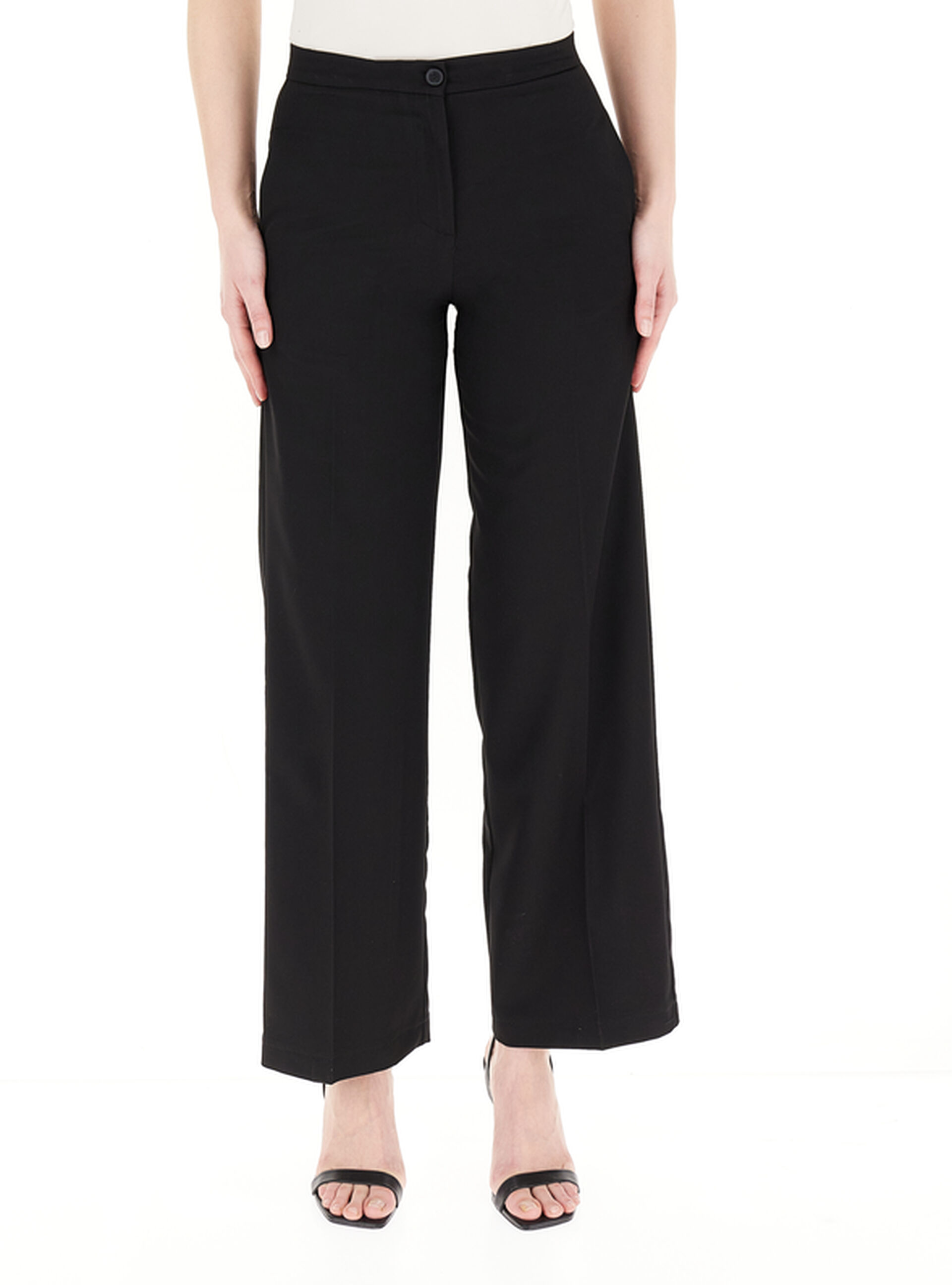 VICOLO Pantalone wide leg DONNA 34231_TD0295_NERO Sorelle Ramonda