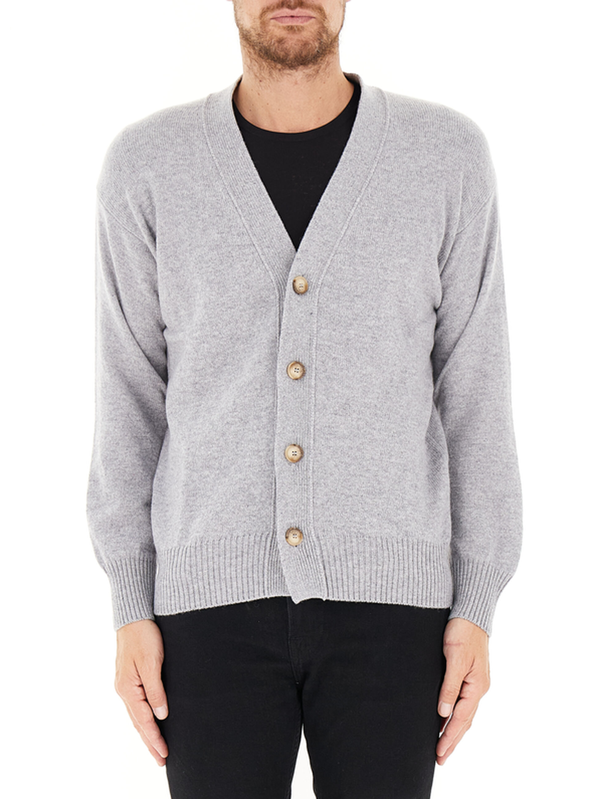 Cardigan Uomo In 100% Cotone Maglia Aperta Con Bottoni Dresserd Blu - Foto 2