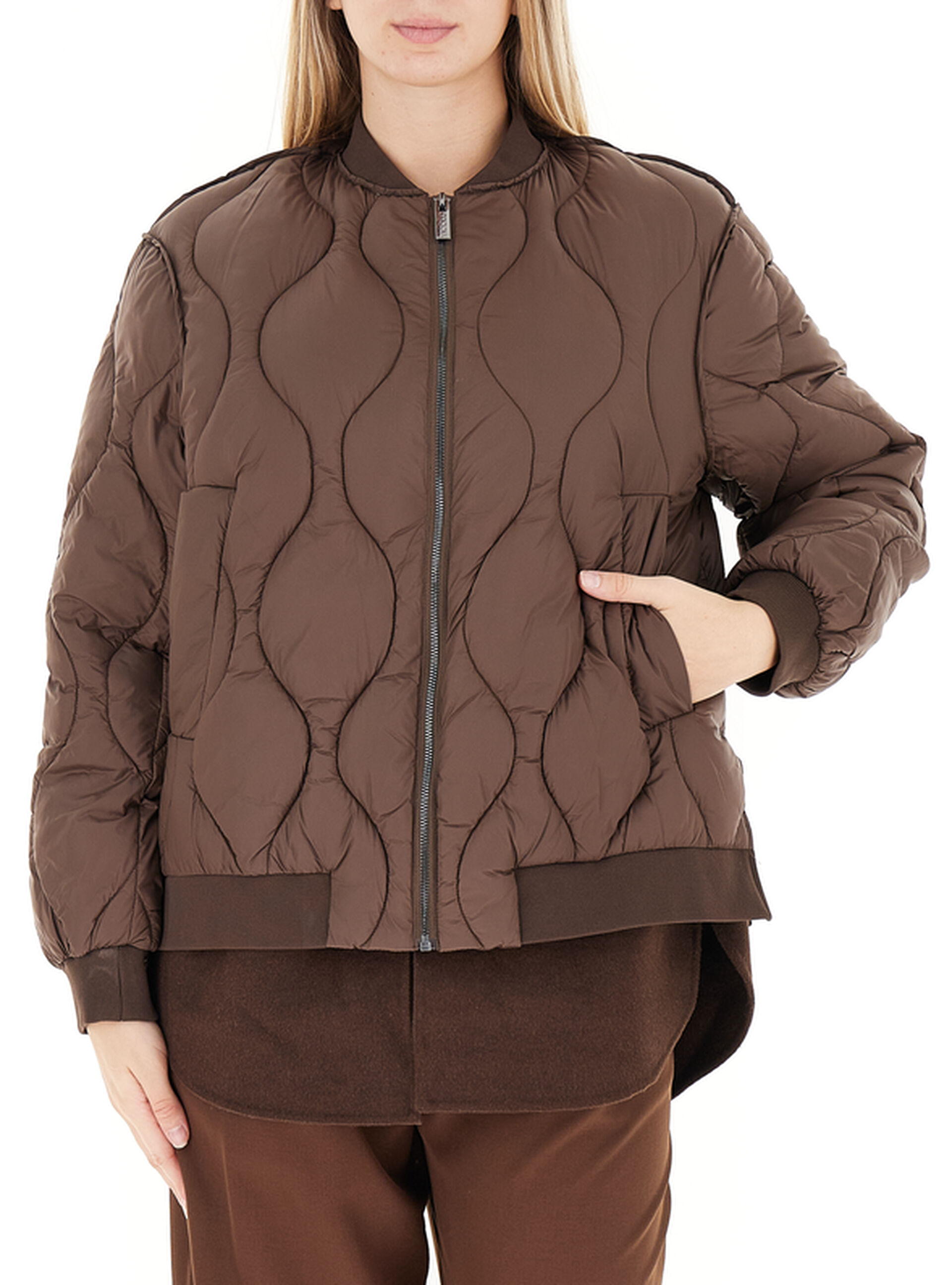 VICOLO Bomber imbottito misto lana DONNA 34231_TF0045_MORO