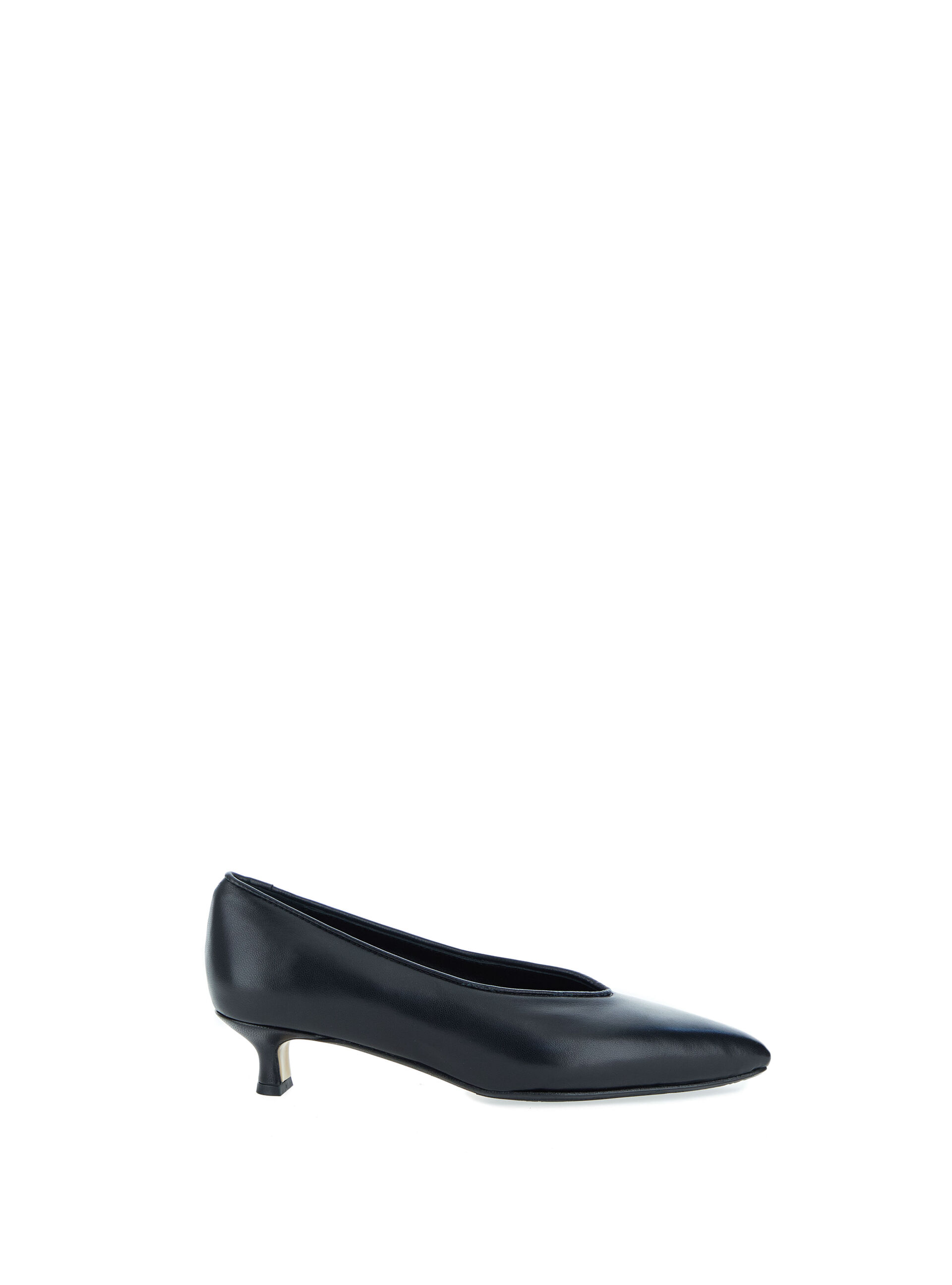 Décolleté in pelle NERO