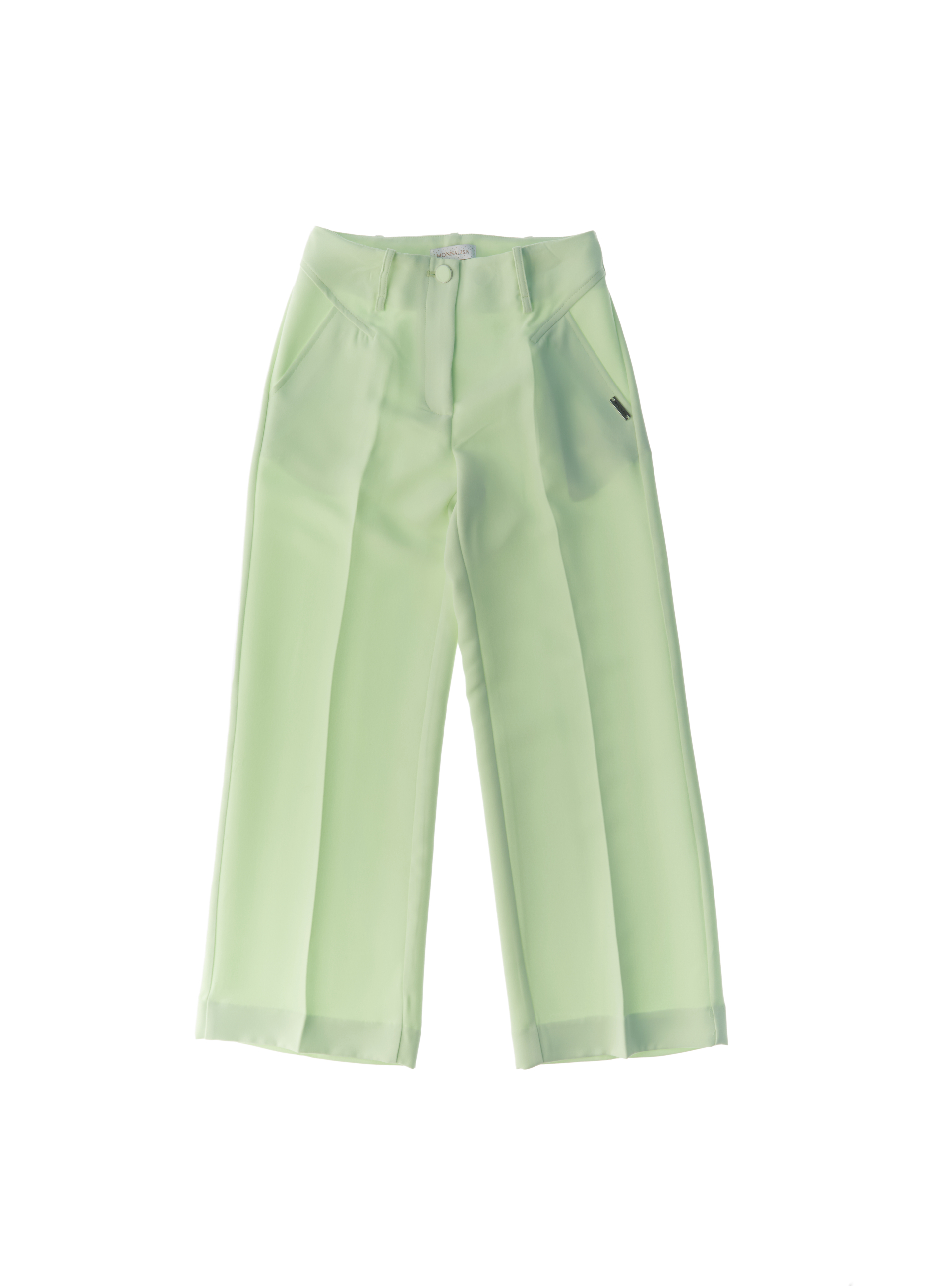 Pantalone wide leg VERDE CHIARO 10