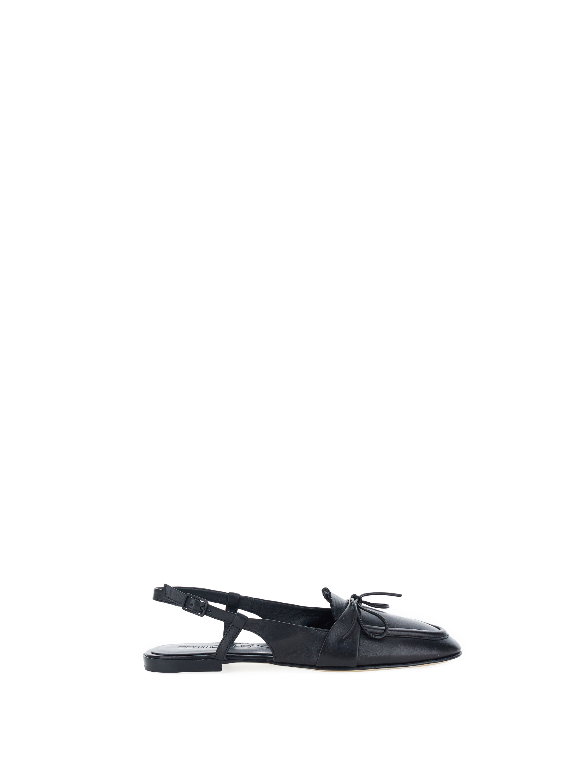 Mocassini slingback pelle NERO