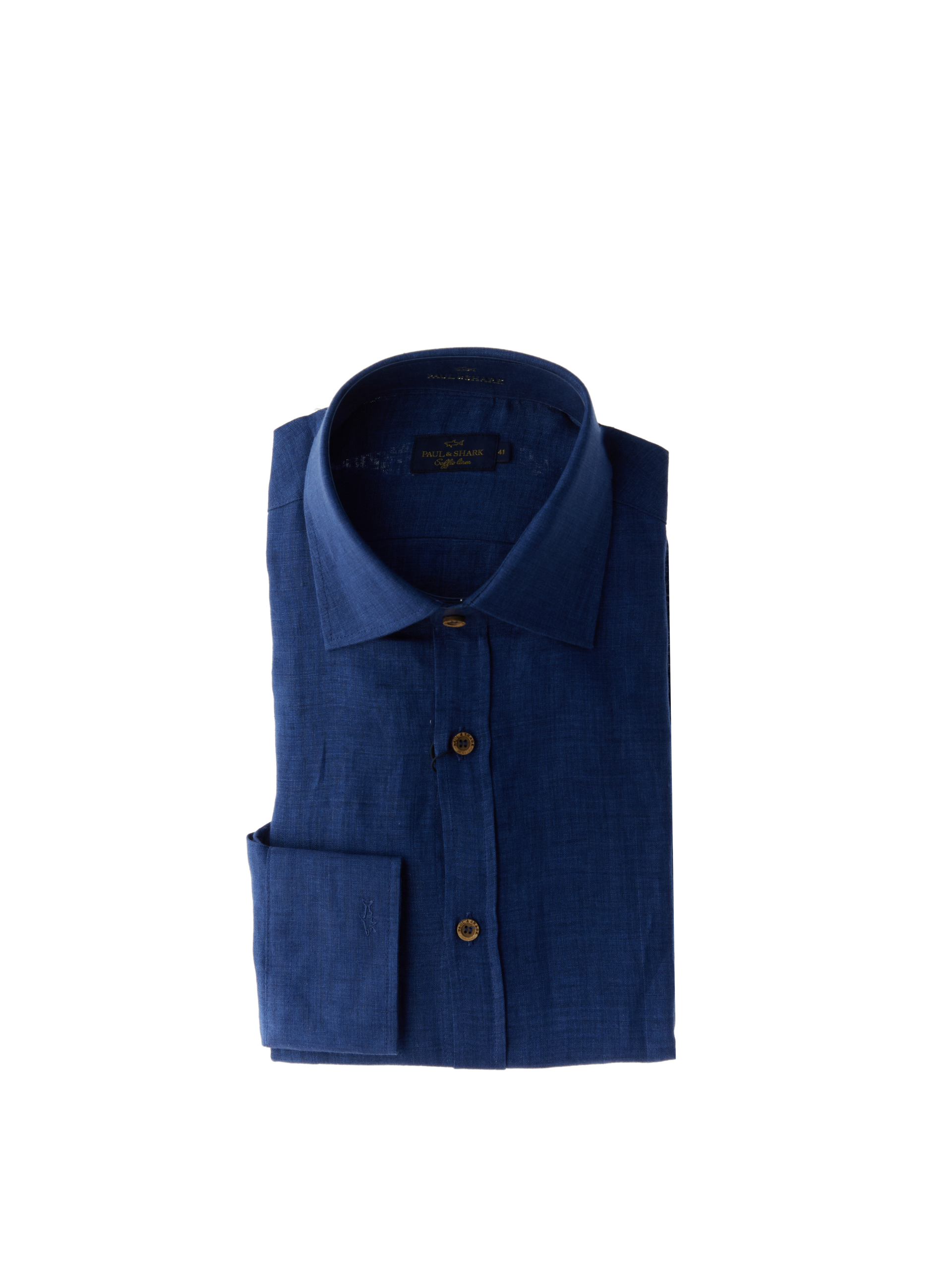 PAUL & SHARK Camicia in lino BLU