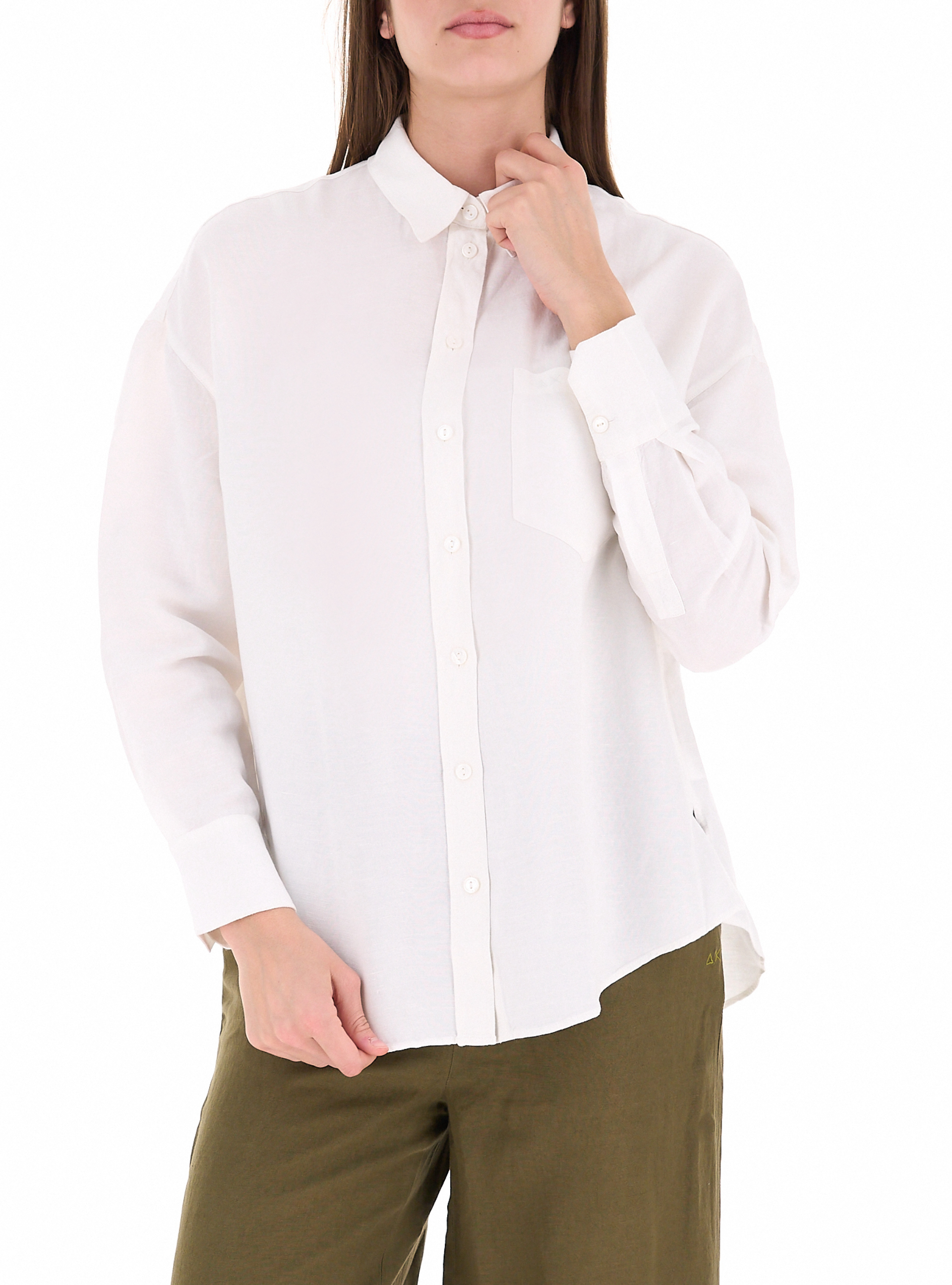 SUN68 Camicia misto lino PANNA S