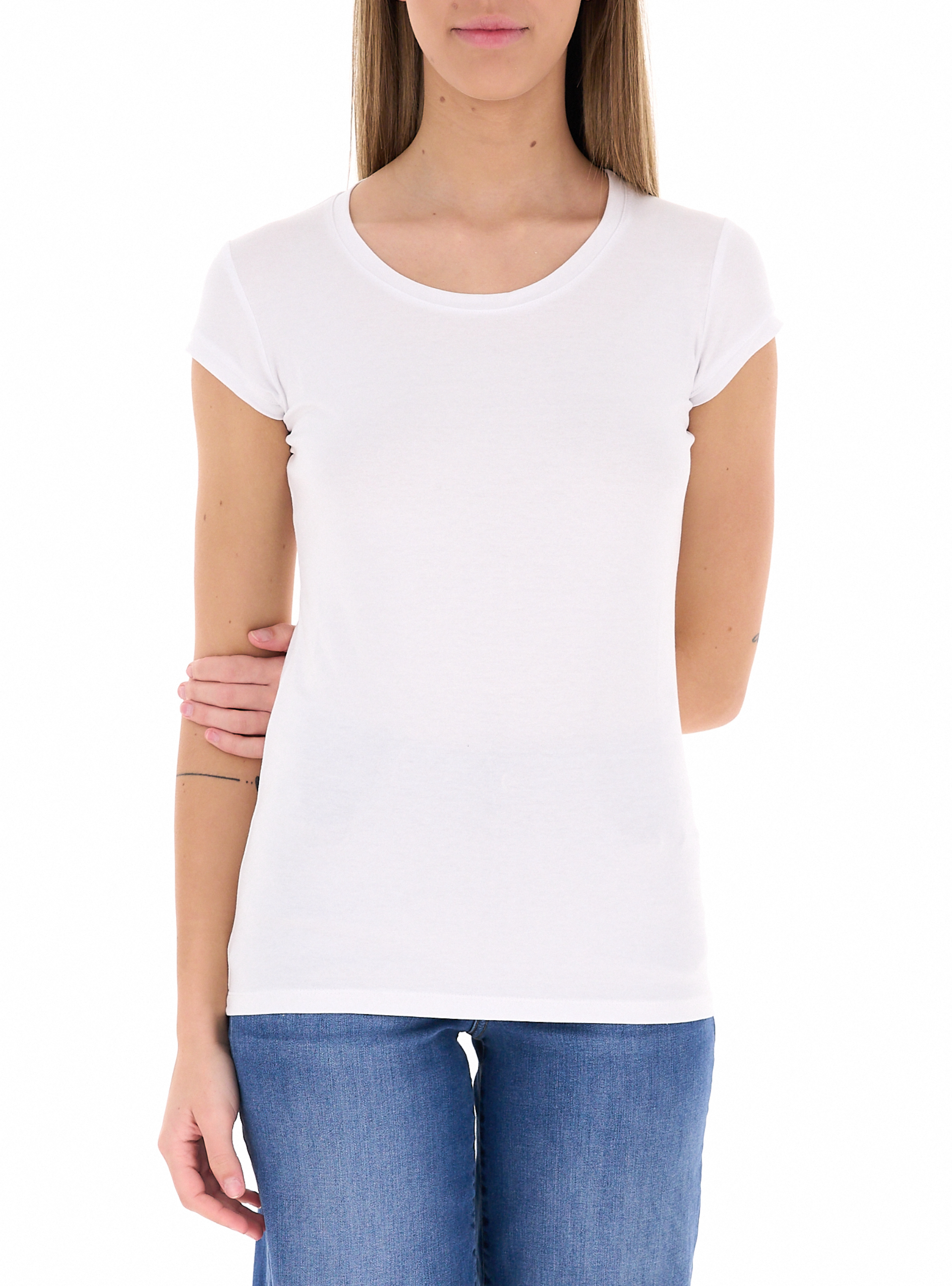 T-shirt in viscosa PANNA UNI