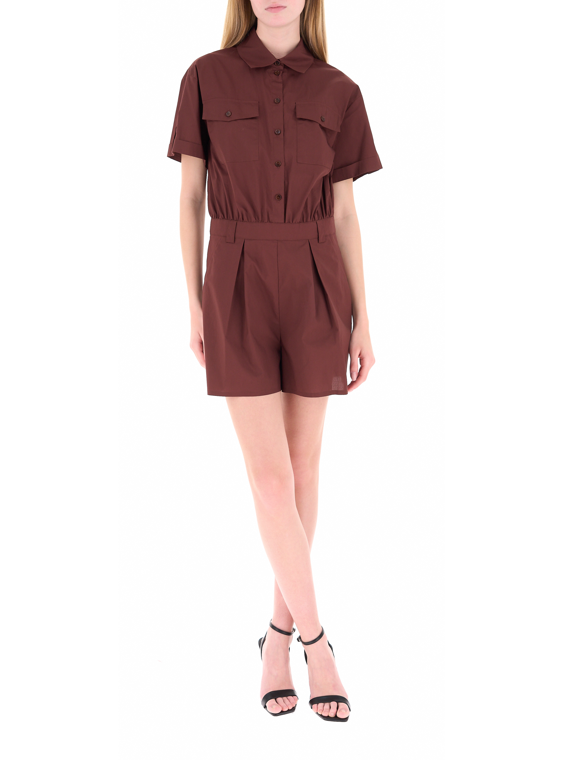 Jumpsuit corta MARRONE
