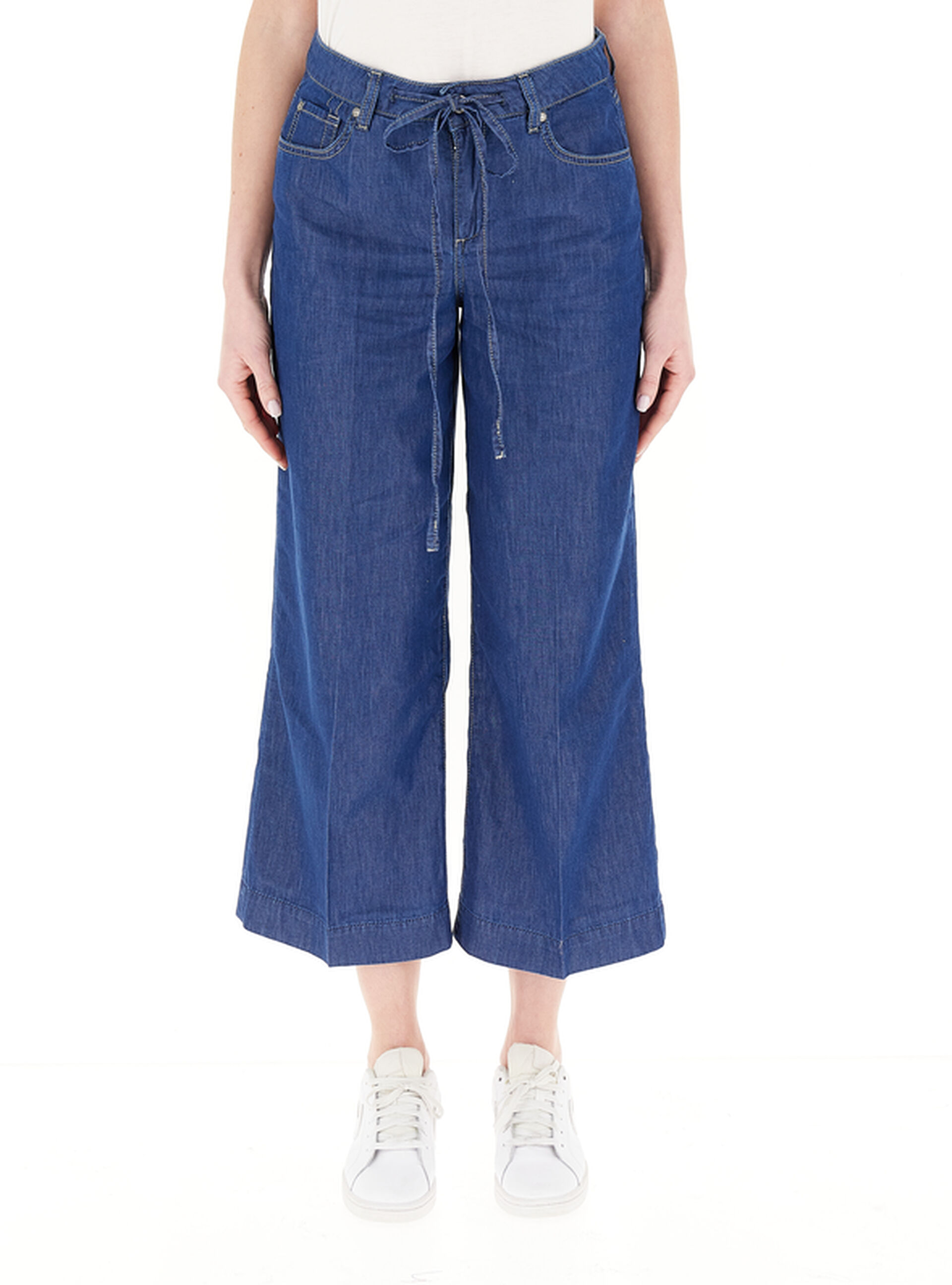 Pantalone wide leg BLU SCURO
