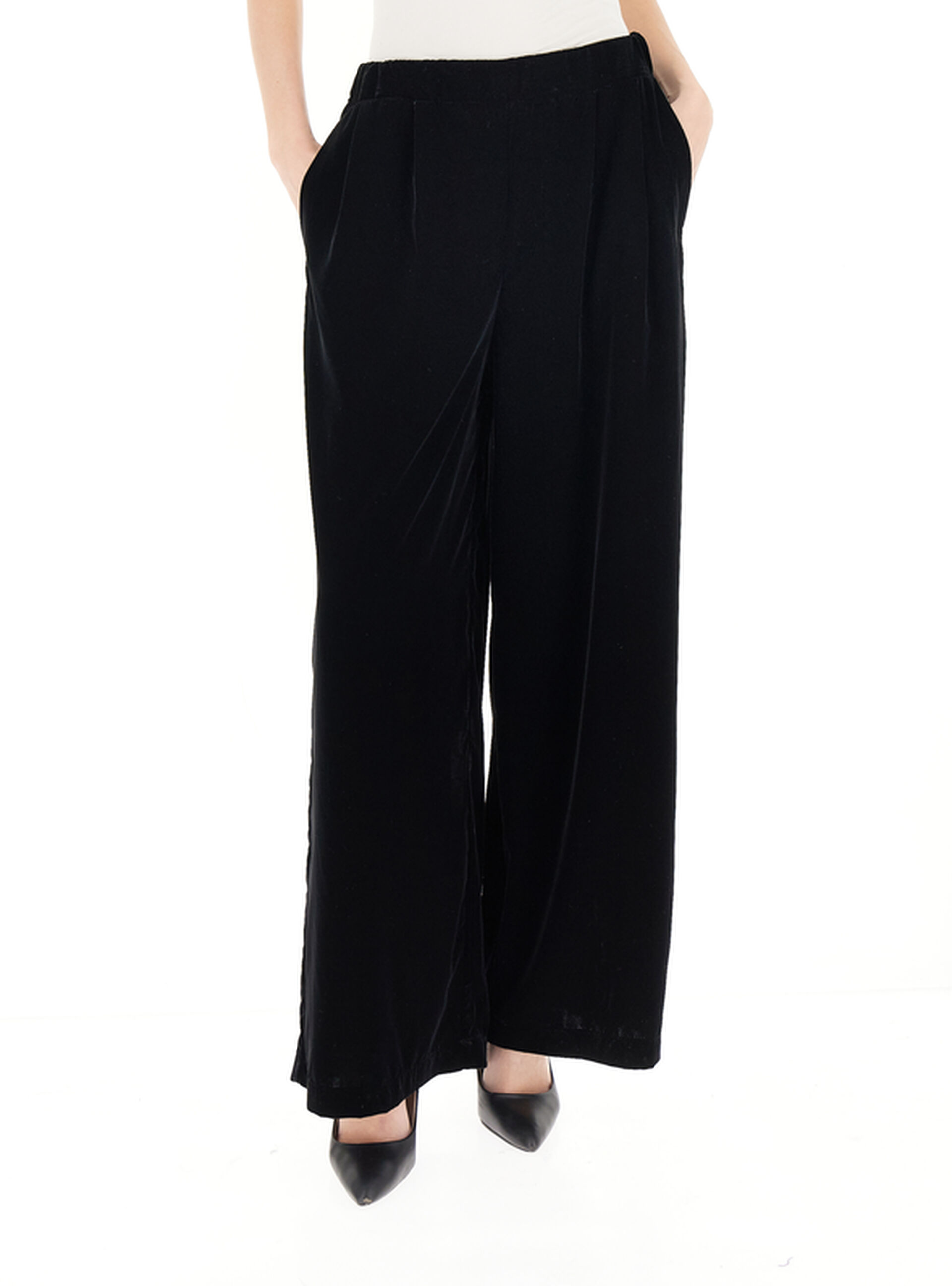 VICOLO Pantalone in velluto NERO L