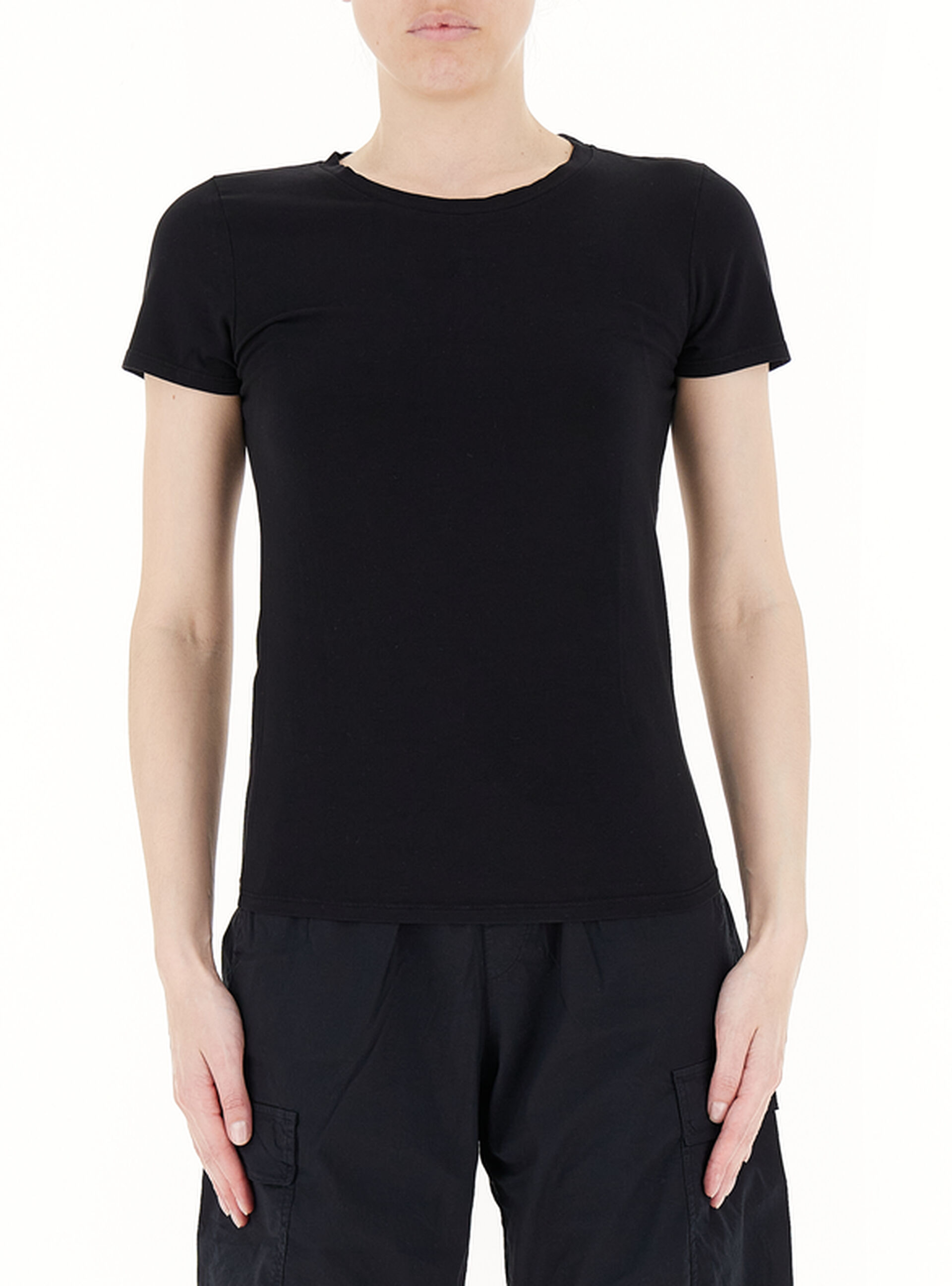 DEHA T-shirt in cotone NERO S