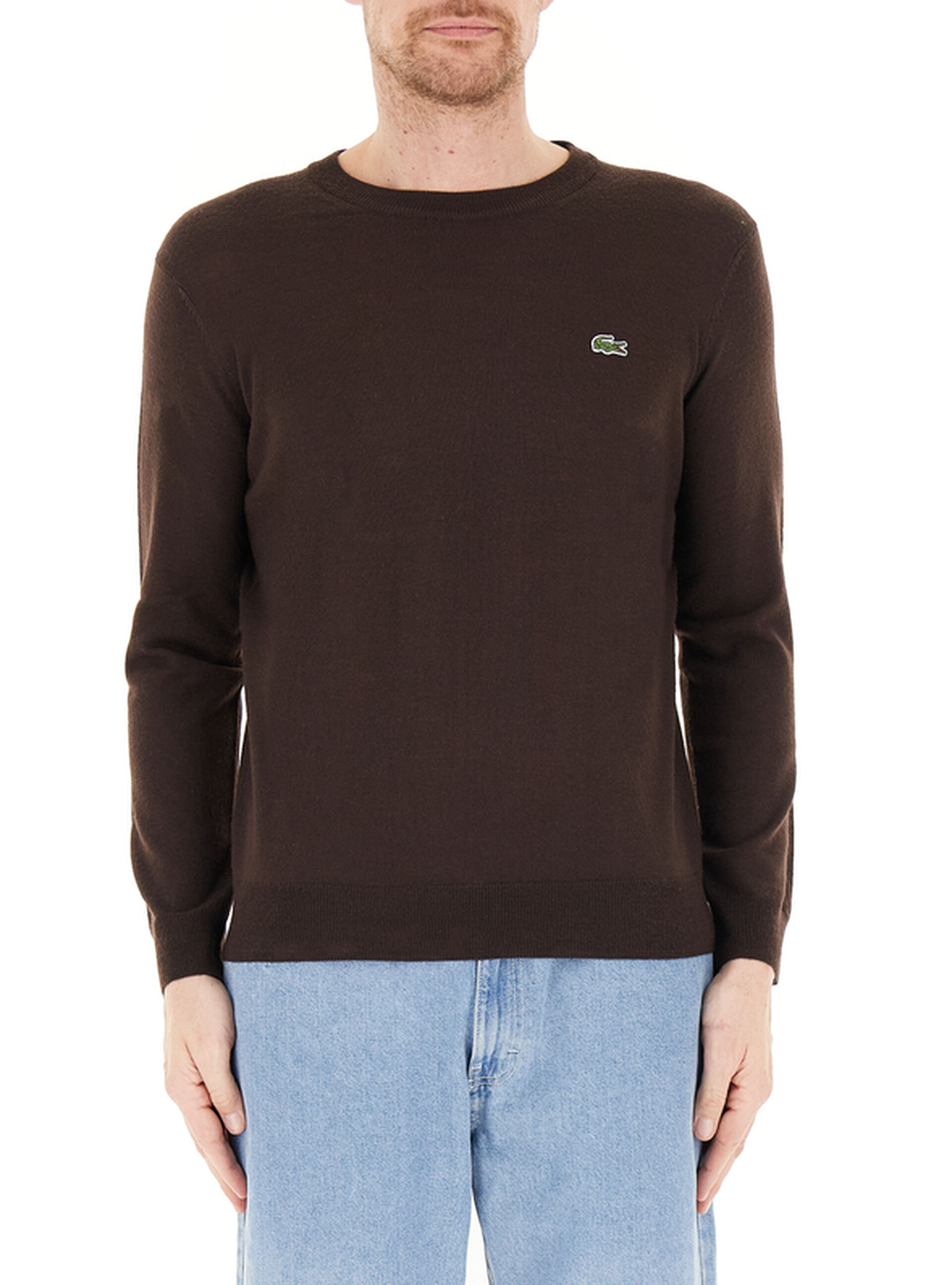 Lacoste Maglione girocollo MARRONE