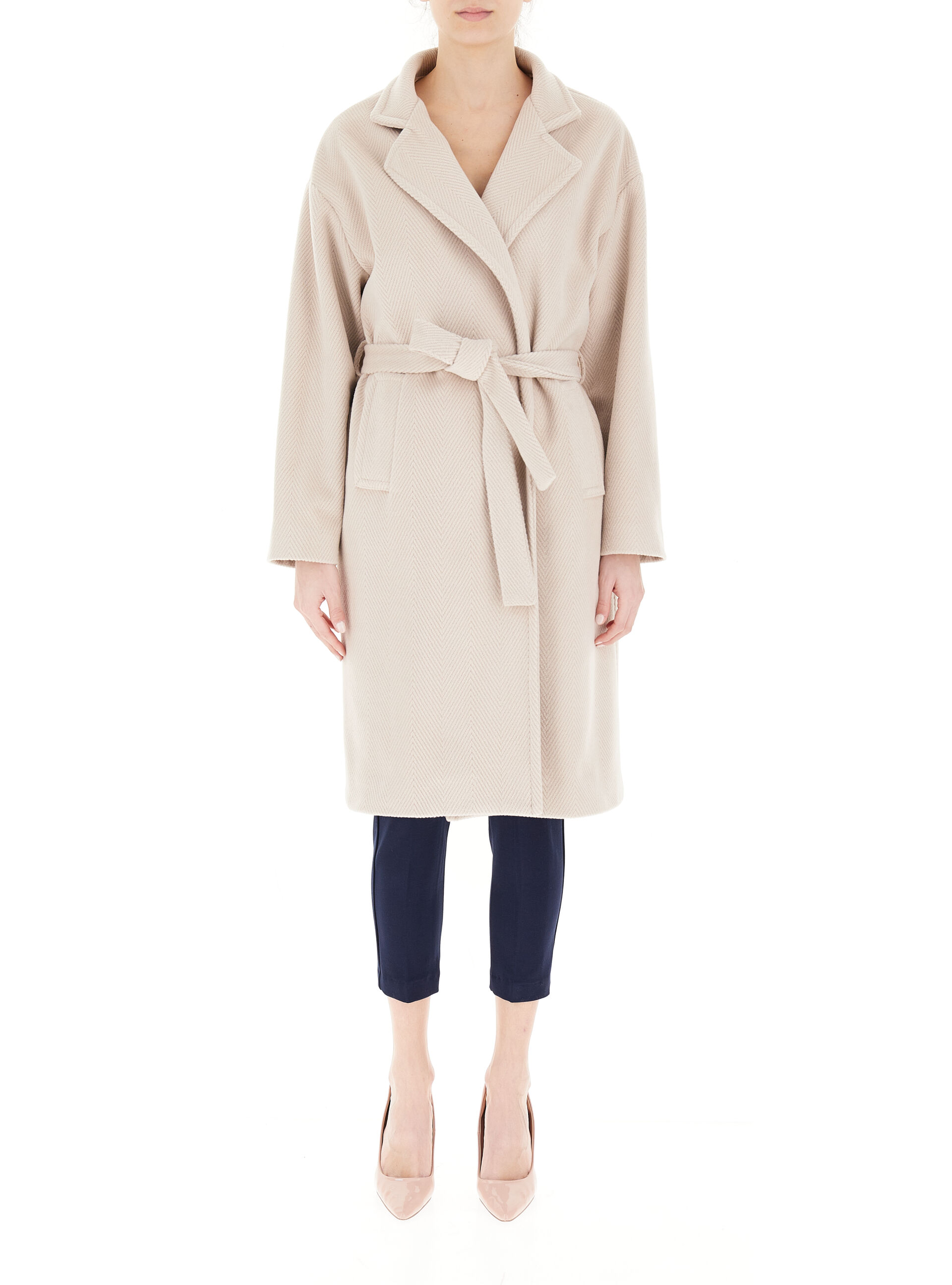 Cappotto con cintura BEIGE