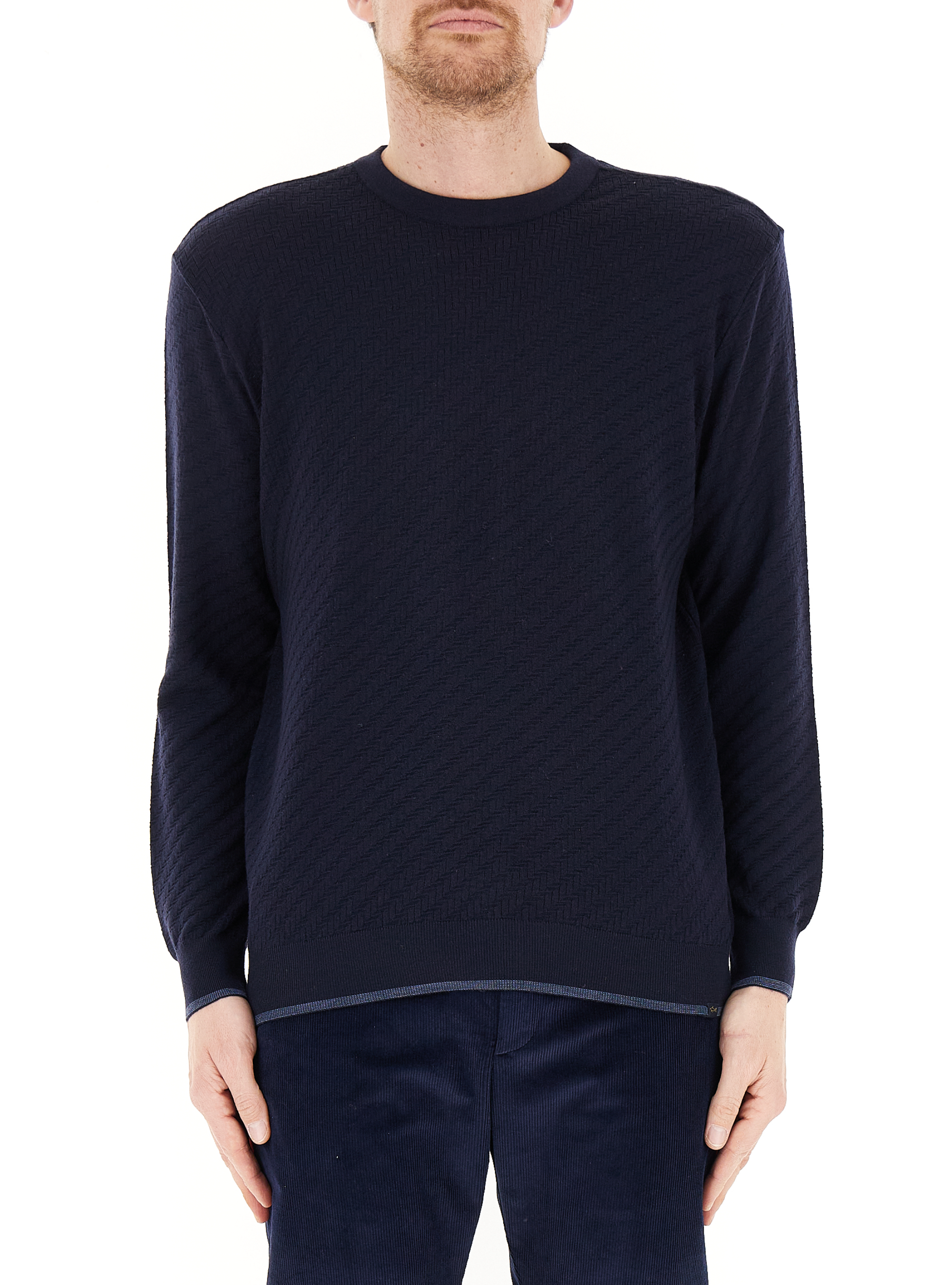 Maglione lana vergine BLU NAVY XXL