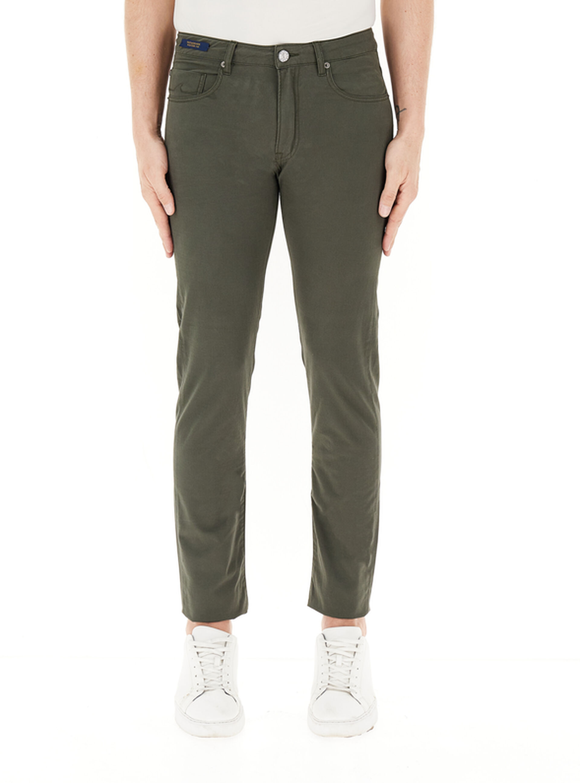 Pantalone in cotone VERDE OLIVA 58