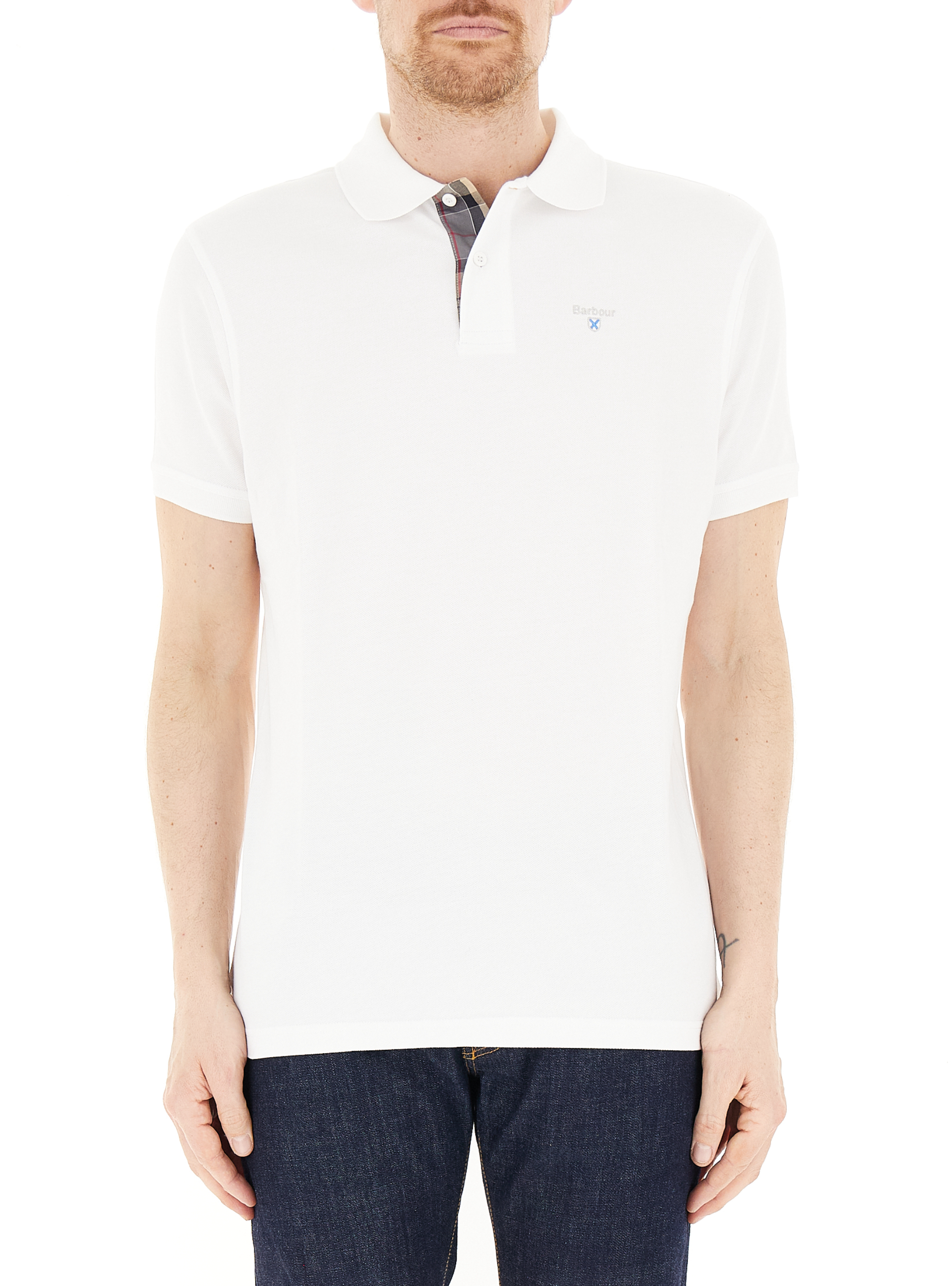 Barbour Polo in cotone BIANCO