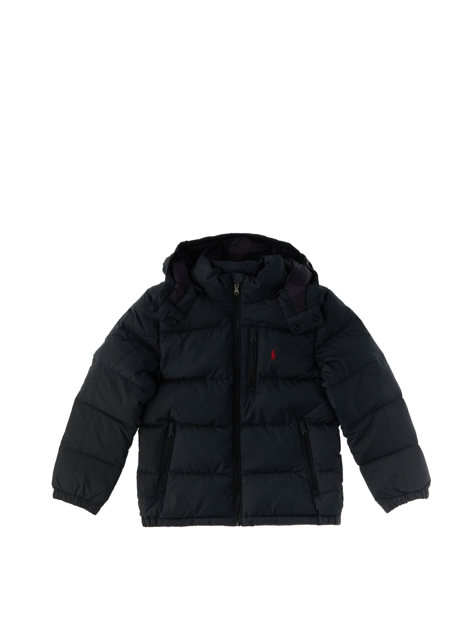Piumino con cappuccio POLO BOYS NERO S