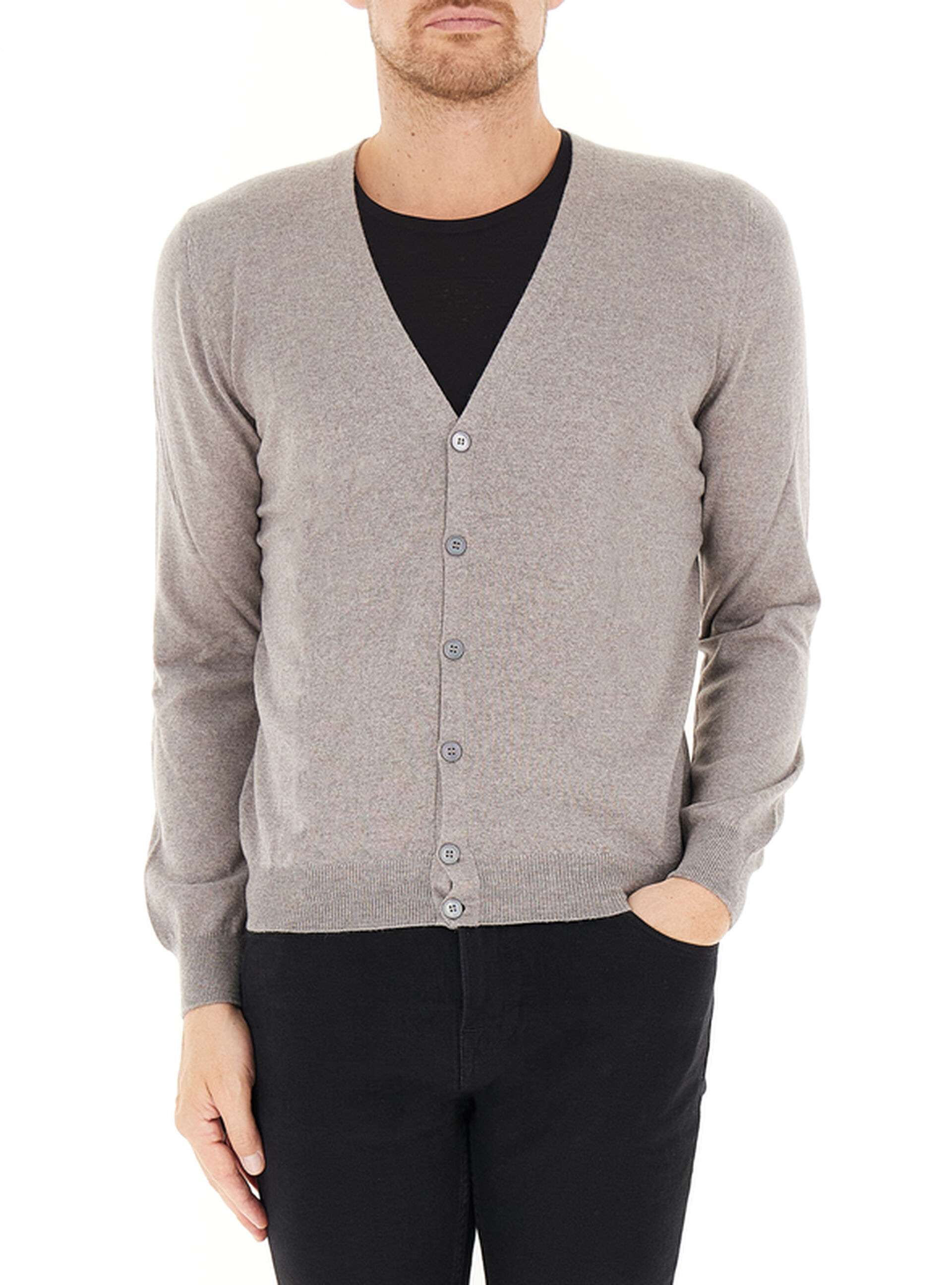 Cardigan in lana GRIGIO 50