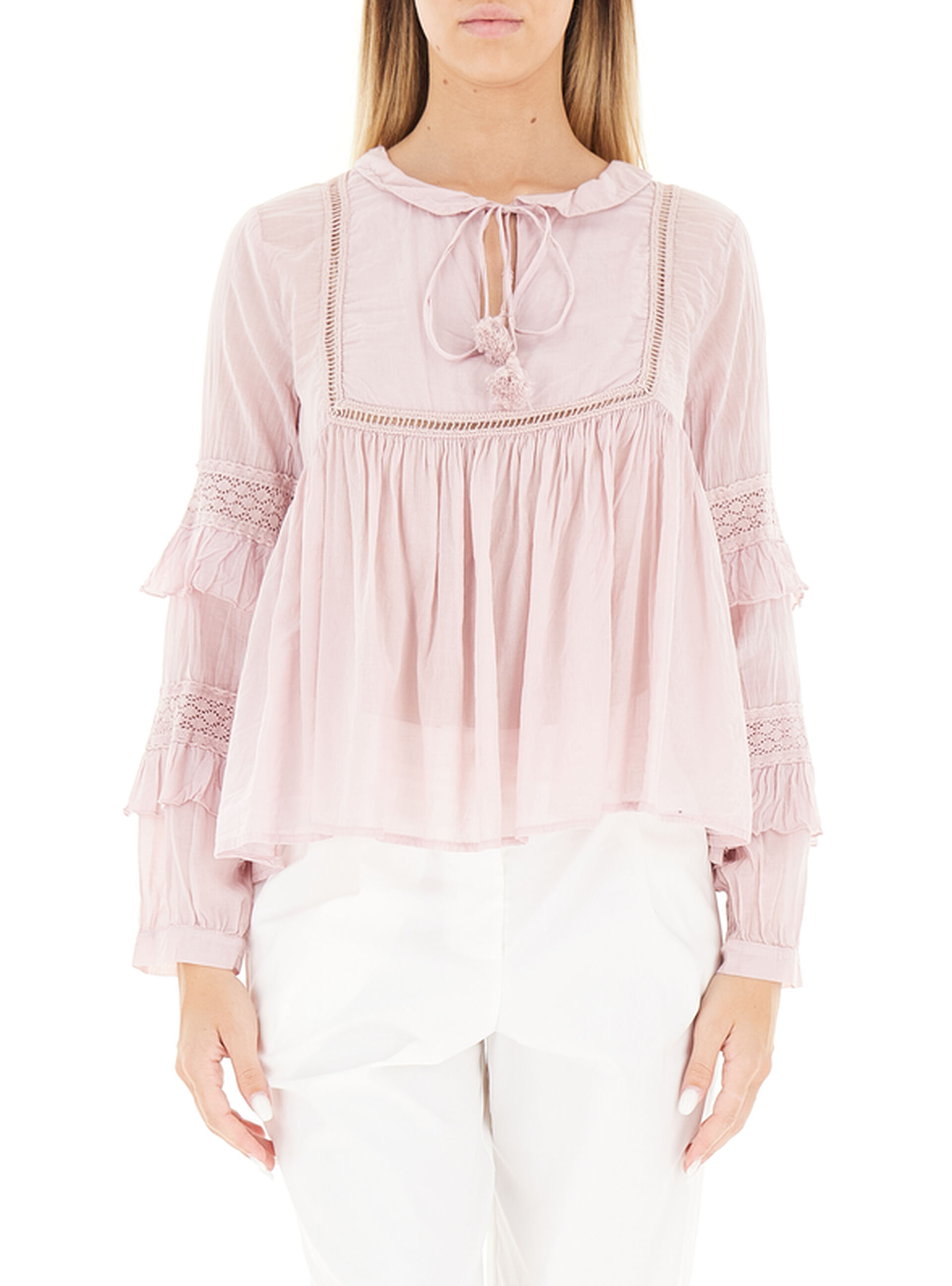Dixie Blusa con volants ROSA