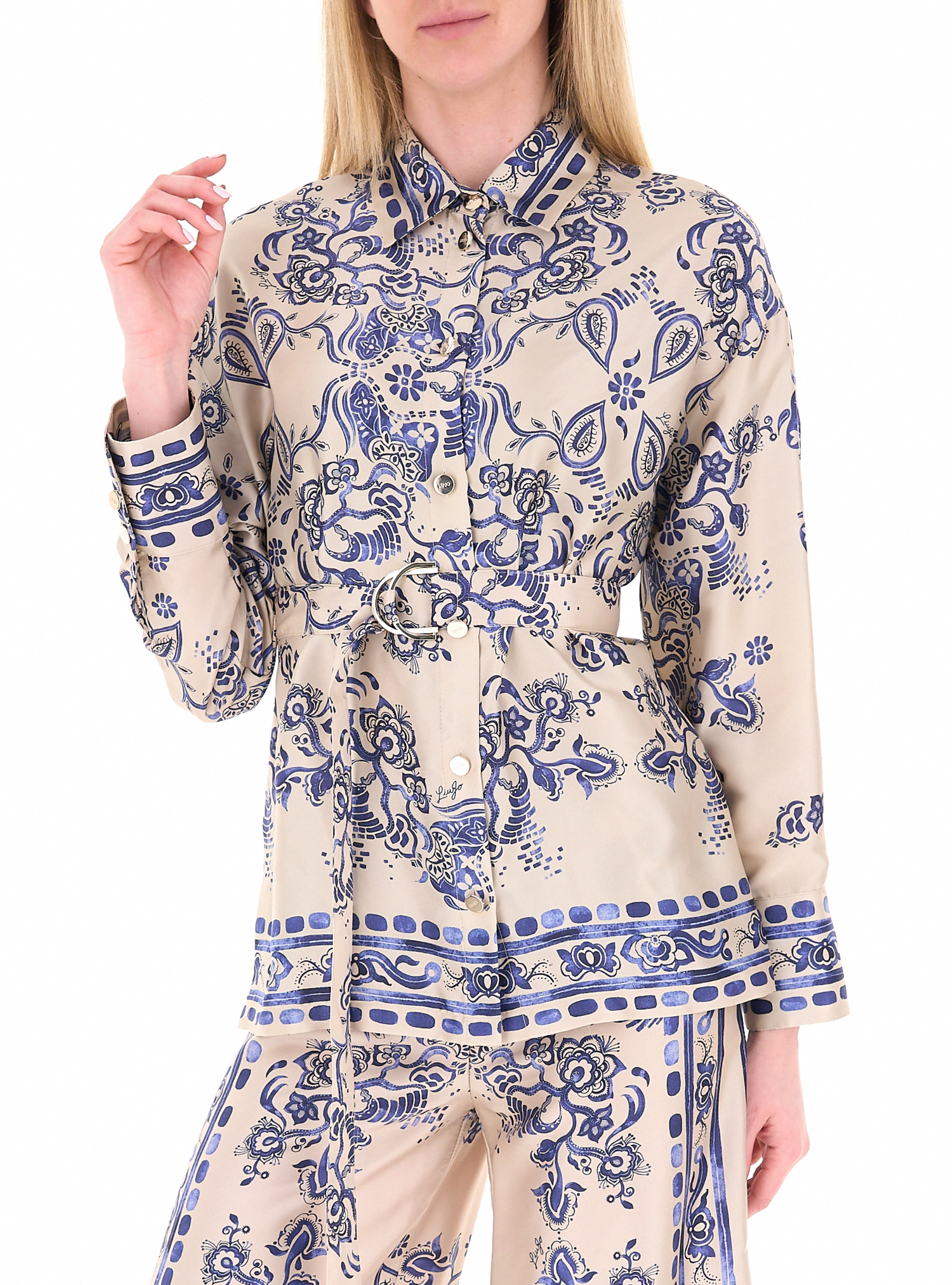 LIU JO Camicia maniche lunghe BLU