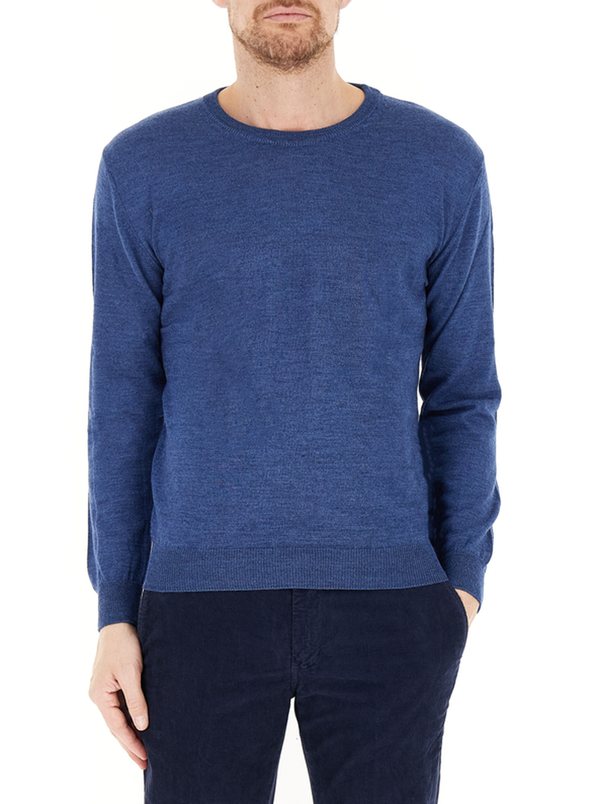 QB24 Maglione misto lana BLU